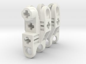 SID_T16 Axle Hole Bionicle in White Natural Versatile Plastic