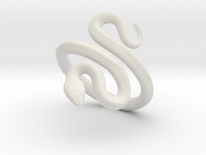 Snake Bracelet_B02 in White Natural Versatile Plastic: Medium
