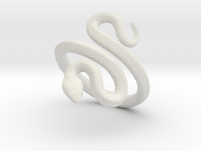 Snake Bracelet_B02 in White Natural Versatile Plastic: Large