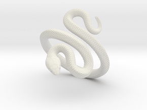 Snake Bracelet_B02 in White Natural Versatile Plastic: Small