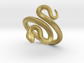 Snake Bracelet_B02 in Natural Brass: Small