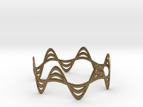Triple Wave Bracelet (67mm) in Natural Bronze