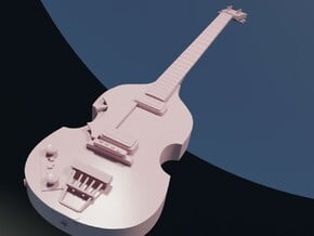 Höfner Violin Beatles Bass, Scale 1:6 in White Processed Versatile Plastic