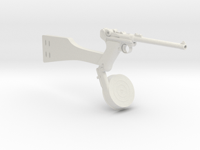 1/3 Scale Artillery Luger in White Natural Versatile Plastic