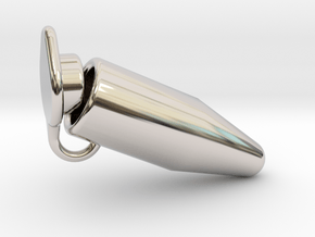1.5ml Tube Earrings (0.5x scale) in Rhodium Plated Brass