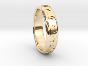 Koru ring in 14k Gold Plated Brass: 6 / 51.5