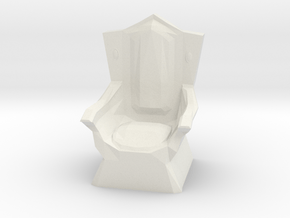 Miniature Throne in White Natural Versatile Plastic