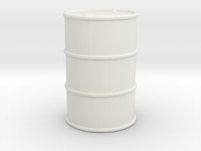 Oil Barrel 1/24 in White Natural Versatile Plastic