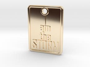 I Am The Storm Tag in 14K Yellow Gold