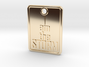 I Am The Storm Tag in 14k Gold Plated Brass