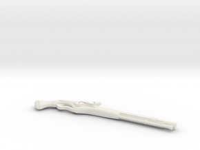 Miniature Whellock Pistol - 10cm in White Natural Versatile Plastic