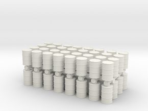 Oil Barrel (x64) 1/160 in White Natural Versatile Plastic