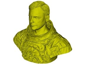 1/9 scale astronaut Neil Armstrong bust in Clear Ultra Fine Detail Plastic