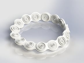 Mobius Polarity Bracelet in White Processed Versatile Plastic