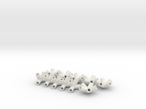 Icosahedron (v1) Dome Joints in White Natural Versatile Plastic