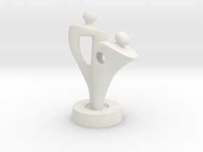 Modern Sculpture Design in White Natural Versatile Plastic: Small