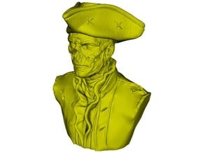 1/9 scale zombie pirate of the Caribbean bust in Clear Ultra Fine Detail Plastic