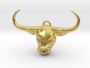 Taurus Pendant in Polished Brass