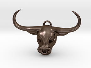 Taurus Pendant in Polished Bronze Steel