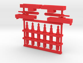 Power Warrior Missile Launchers in Red Processed Versatile Plastic: Large