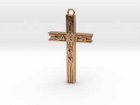 Align Faith Cross Pendant in Polished Bronze