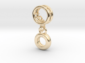 WheelGym Charm in 14k Gold Plated Brass