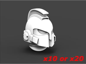 Next Gen Spartans Helmets x10 or x20 in Smooth Fine Detail Plastic: Large