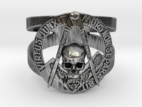 Freemason ring inside diameter 19mm in Antique Silver