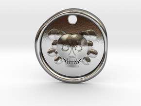 Don't Let Your Dreams Die Skull Wax Seal in Polished Silver