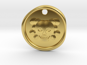 Don't Let Your Dreams Die Skull Wax Seal in Polished Brass