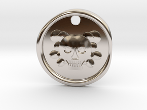 Don't Let Your Dreams Die Skull Wax Seal in Rhodium Plated Brass
