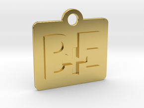 Be Positive Tag in Polished Brass