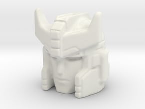 Siege Prowl head 18mm with 4mm click ball hole in White Natural Versatile Plastic