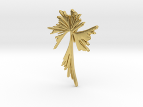 Phylogenetic Tree Pendant - Biology Jewelry in Polished Brass