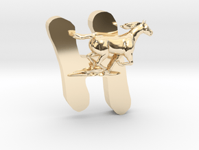 Handsme-Horse in 14k Gold Plated Brass