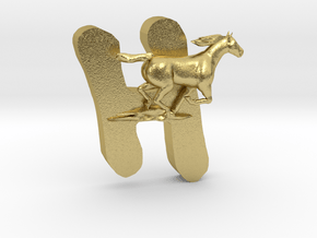Handsme-Horse in Natural Brass
