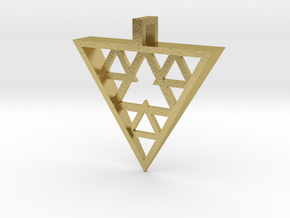Thilykós pendant  in Natural Brass