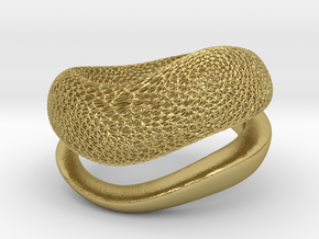 RING STACK V32 texture 2 in Natural Brass