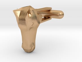 Horse Cufflinks in Natural Bronze