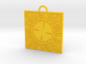 HELLRAISER Puzzle Box Pendant ⛧ VIL ⛧ in Yellow Processed Versatile Plastic