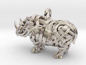 The Rhino Pendant  in Platinum