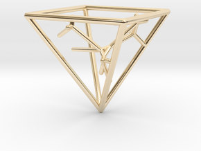 Naked Pyramid Pendant in 14k Gold Plated Brass