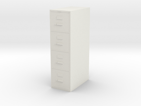 1:24 File Cabinet in White Natural Versatile Plastic