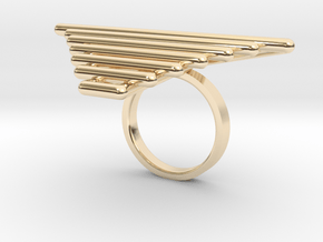 Hindi Ring in 14k Gold Plated Brass: 5 / 49