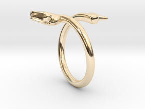Snake Ring in 14k Gold Plated Brass: 5 / 49