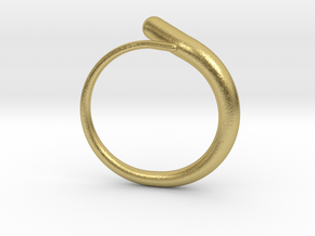 Worm Ring  in Natural Brass: 5 / 49