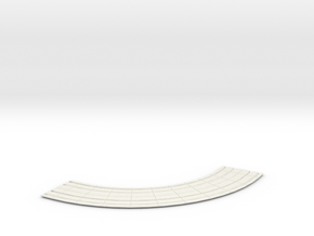HO dbl street track curves 8 rad  in White Natural Versatile Plastic