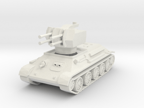 T-34 Flakpanzer 1/100 in White Natural Versatile Plastic