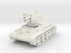 T-34 Flakpanzer 1/120 in White Natural Versatile Plastic