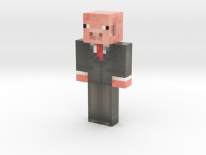 pig | Minecraft toy in Glossy Full Color Sandstone